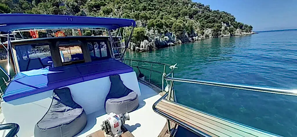 Ekincik Bay Boat View